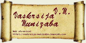 Vaskrsija Munižaba vizit kartica